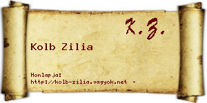 Kolb Zilia névjegykártya