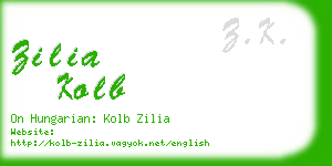 zilia kolb business card